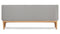 Mayor Style - Mayor Style Three Seater Sofa, Light Gray Wool and Ash