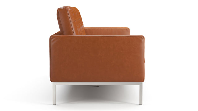 Florence - Florence Three Seater Sofa, Tan Premium Leather