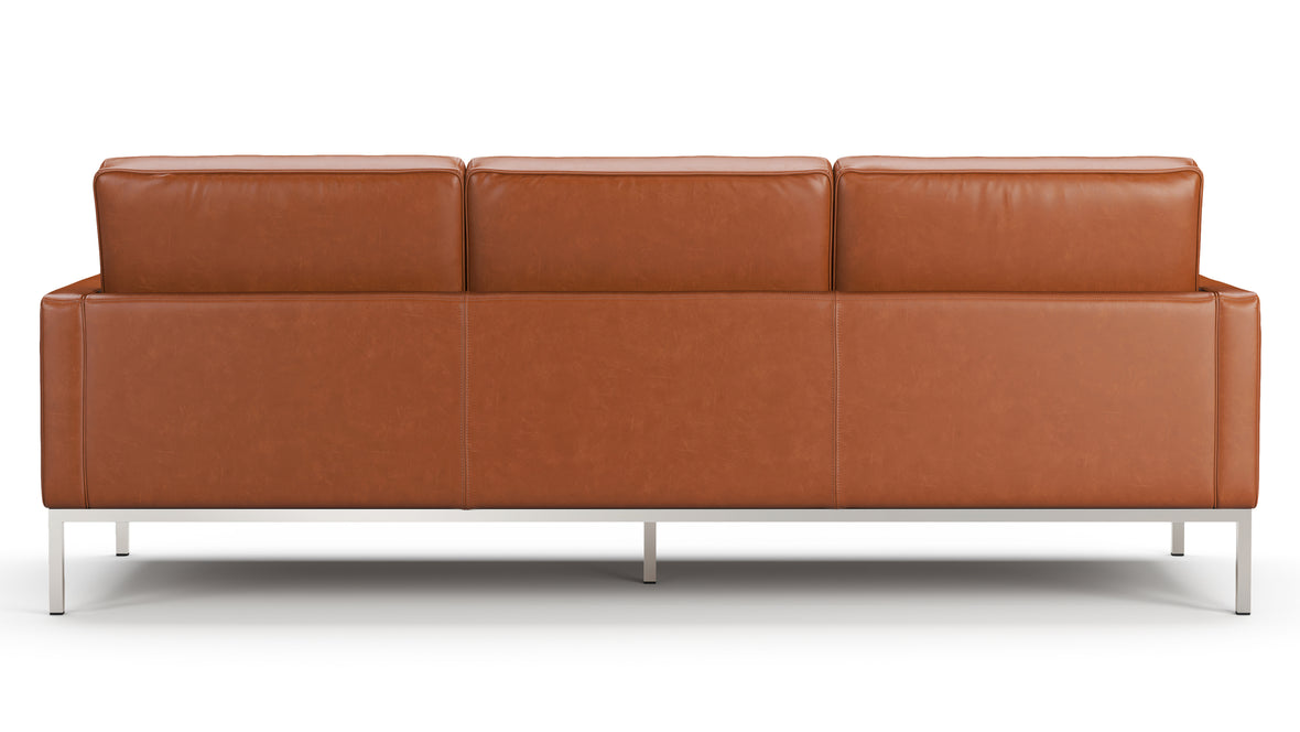 Florence - Florence Three Seater Sofa, Tan Premium Leather