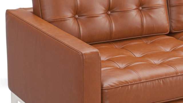 Florence - Florence Three Seater Sofa, Tan Premium Leather