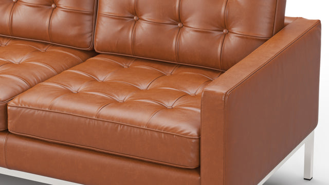 Florence - Florence Three Seater Sofa, Tan Premium Leather
