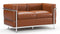 Corbusier - Corbusier Petit Modele Two Seater Sofa, Tan Premium Leather