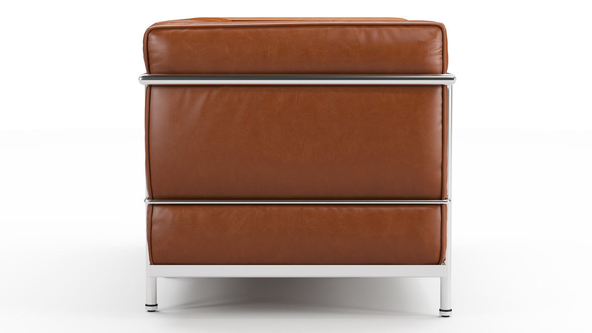 Corbusier - Corbusier Petit Modele Two Seater Sofa, Tan Premium Leather