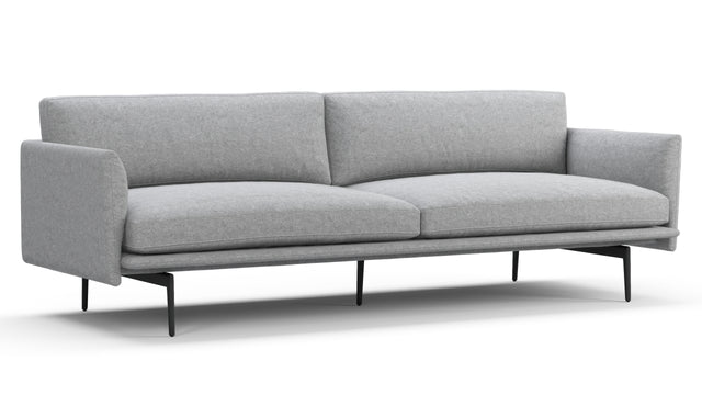 Toriko - Toriko Three Seater Sofa, Light Gray Wool