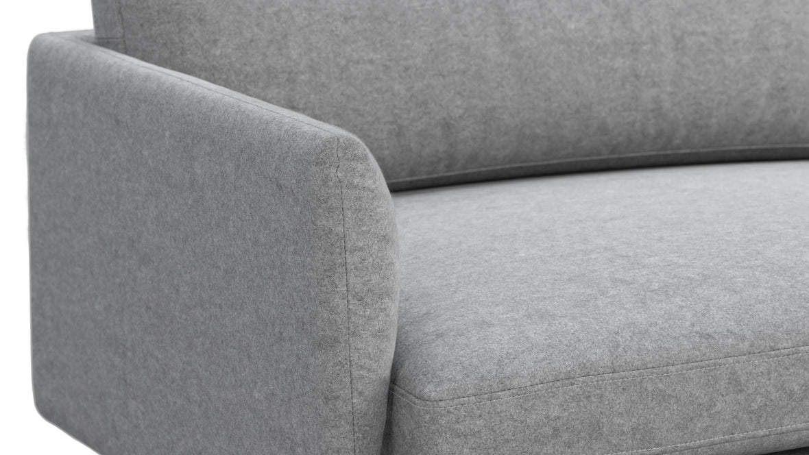 Toriko - Toriko Three Seater Sofa, Light Gray Wool