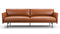 Toriko - Toriko Three Seater Sofa, Tan Premium Leather