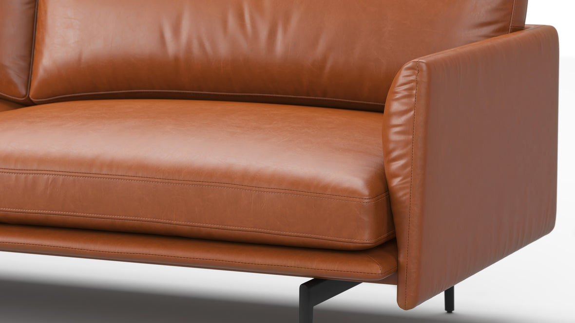 Toriko - Toriko Three Seater Sofa, Tan Premium Leather