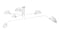 Mouille Ceiling - Mouille Ceiling Light, Six Arms, White, W110 in
