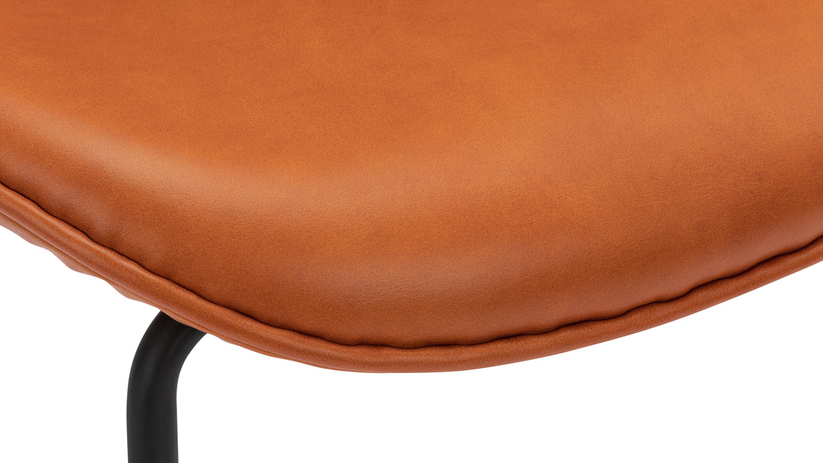 Beetle - Beetle Side Chair, Caramel Premium Leather