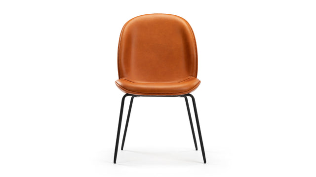 Beetle - Beetle Side Chair, Caramel Premium Leather