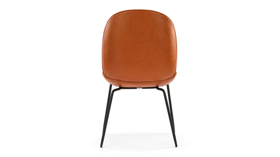 Beetle - Beetle Side Chair, Caramel Premium Leather