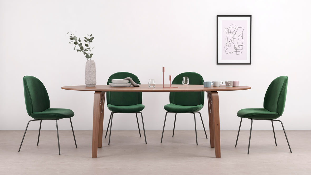 Beetle - Beetle Side Chair, Teal Velvet