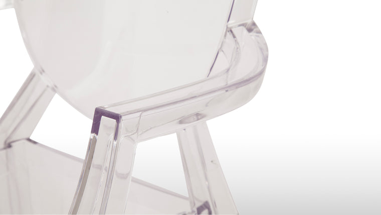 A technical innovation|Perhaps the most awe-inspiring aspect of the Ghost Armchair is its ability to transform a room despite being virtually transparent, accomplishing a technological breakthrough with the complexity of this design.

