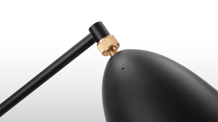 CUSTOMIZED LIGHTING | Thanks to its convenient swiveling head, the Grasshopper Floor Lamp provides glare-free illumination right where you need it. Ideal for living areas, studies and offices, the lamp easily adjusts for virtually any task.
