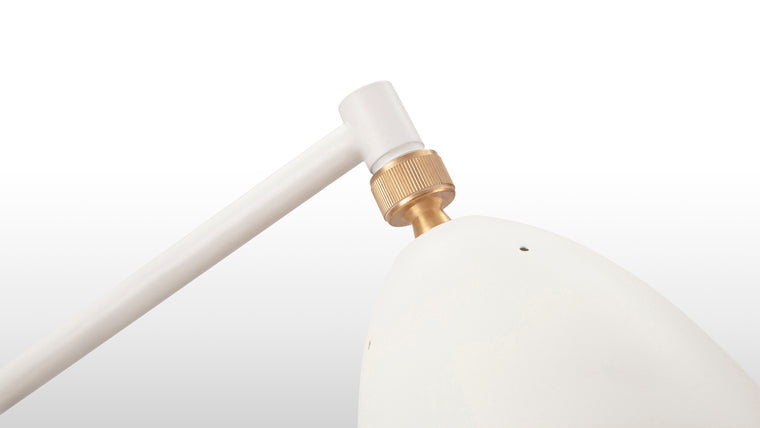 CUSTOMIZED LIGHTING | Thanks to its convenient swiveling head, the Grasshopper Floor Lamp provides glare-free illumination right where you need it. Ideal for living areas, studies and offices, the lamp easily adjusts for virtually any task.

