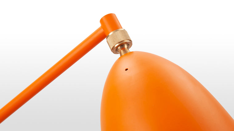 CUSTOMIZED LIGHTING | Thanks to its convenient swiveling head, the Grasshopper Floor Lamp provides glare-free illumination right where you need it. Ideal for living areas, studies and offices, the lamp easily adjusts for virtually any task.
