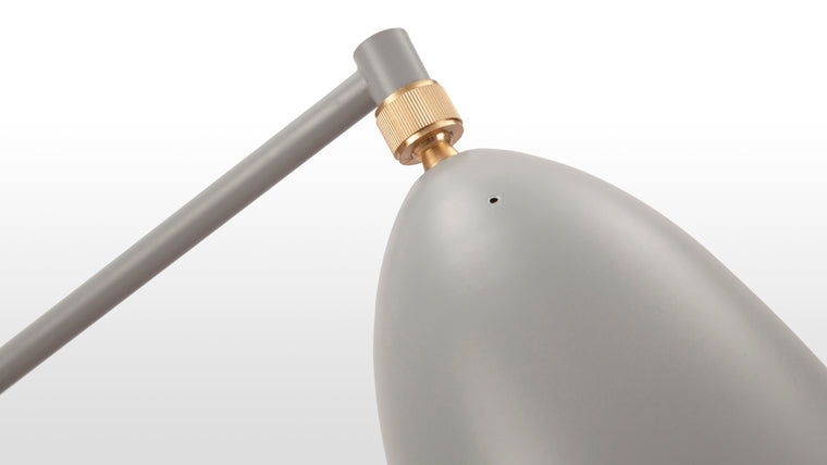 CUSTOMIZED LIGHTING | Thanks to its convenient swiveling head, the Grasshopper Floor Lamp provides glare-free illumination right where you need it. Ideal for living areas, studies and offices, the lamp easily adjusts for virtually any task.
