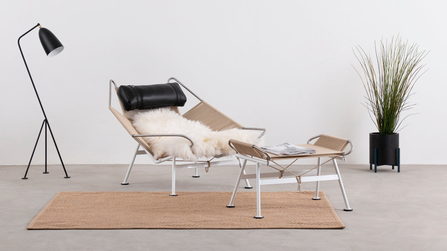 The perfect duo|Designed to complement the iconic Halyard Chair, the coordinating stool allows you to kick back and relax in style.
