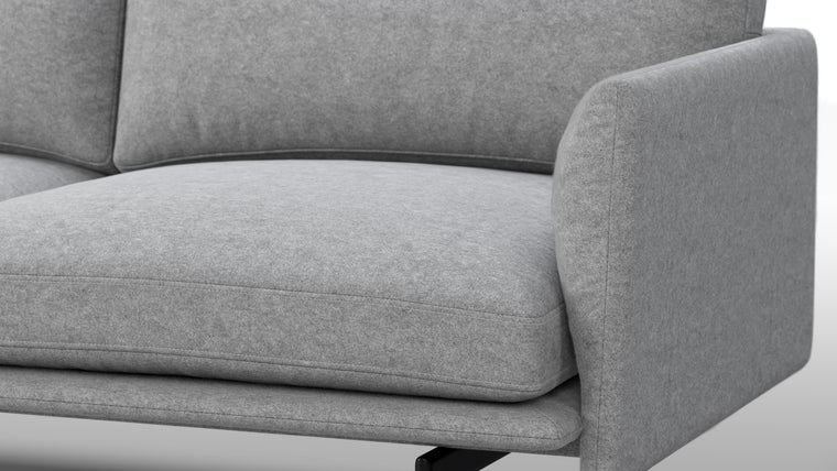Designed for Comfort|In addition to a spacious, deep seat that’s filled with foam for exceptional comfort and support, the Toriko Three-Person Sofa rests on powder-coated metal legs. The strong base enhances this piece’s level of relaxation even further.
