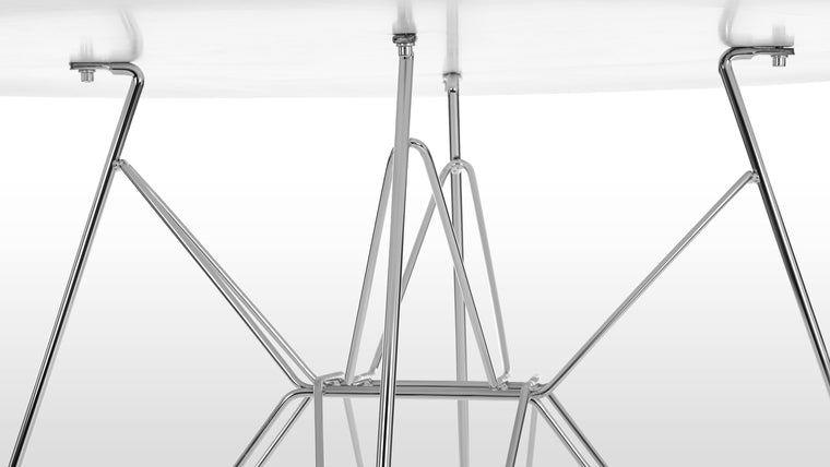 GEOMETRIC ADVANTAGE | With its round shape, the Eiffel Table is well-suited to dining rooms, breakfast nooks and more, giving you a clear view of everyone else while you eat, chat, and make memories.  
