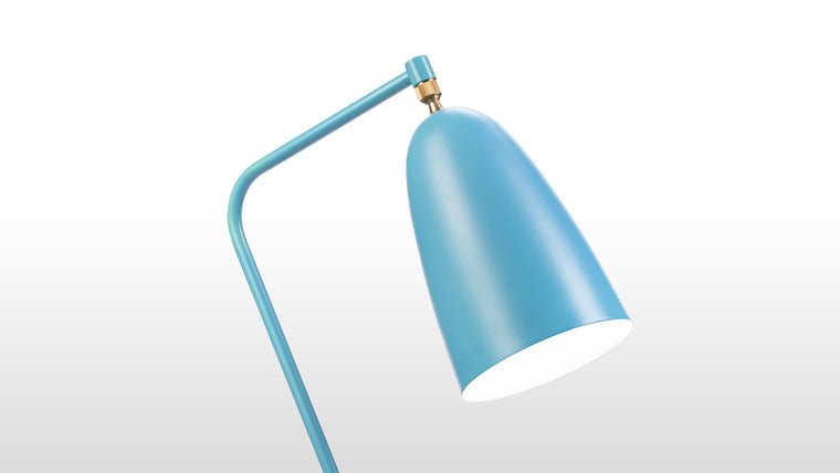 CUSTOMIZED LIGHTING | Thanks to its convenient swiveling head, the Grasshopper Floor Lamp provides glare-free illumination right where you need it. Ideal for living areas, studies and offices, the lamp easily adjusts for virtually any task.

