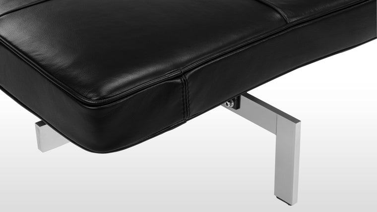 Superior Quality | Made with high quality, lightly tufted Italian leather and strong steel legs, this space-saving piece is equal parts luxury and function, and is built to stand the test of time.
